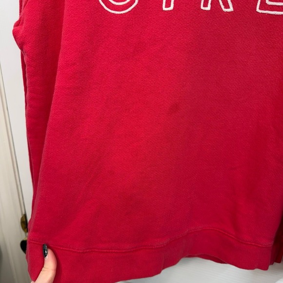 Lucky Brand red embroidered GIRL casual crewneck 100% cotton sweatshirt casual L - Picture 3 of 8